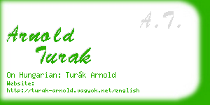 arnold turak business card