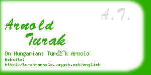 arnold turak business card